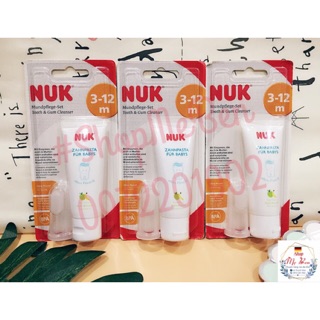 Set kem đánh răng và bàn chải silicon nuk đức-tạm biệt tưa lưỡi, nanh sữa