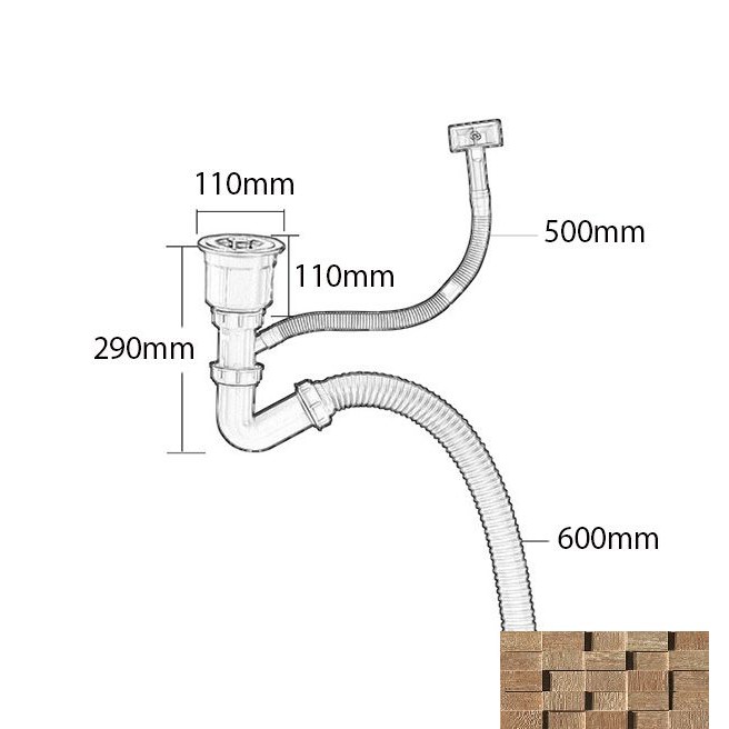 BỘ XI PHÔNG ỐNG XẢ CHẬU RỬA BÁT 1 HỐ XP317