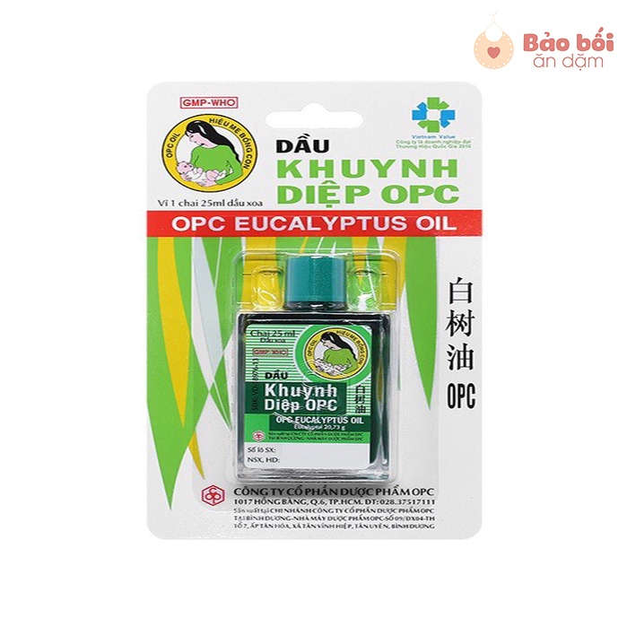 Dầu Khuynh Diệp OPC Nhãn Hiệu Mẹ Bồng Con An Toàn Cho Trẻ Sơ Sinh Và Trẻ Em