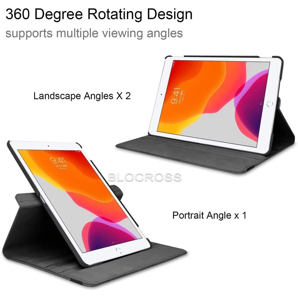 Ốp máy tính bảng da PU đế xoay 360 độ cho IPAD PRO 12.9 2017 2015 PRO 12.9 2021 PRO 12.9 2020 2018