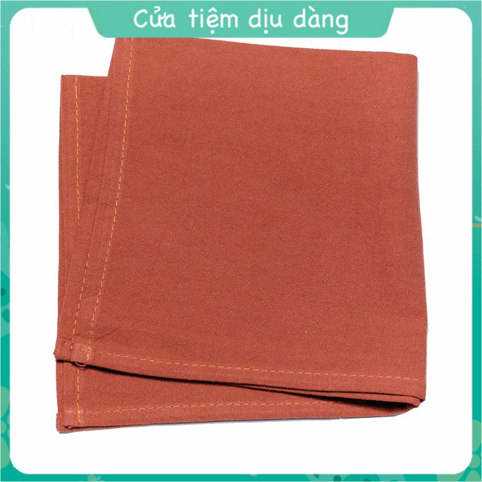 Khăn tay (Khăn mùi xoa) vải Cara trơn dùng để thêu thủ công 30x30cm (khăn tập thêu)