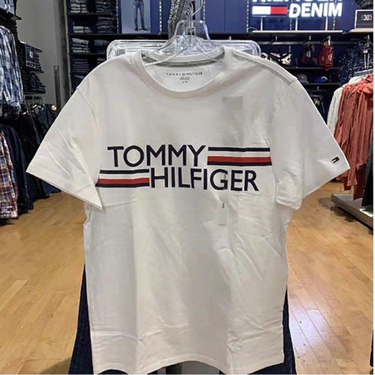 Áo Thun Cotton Tay Ngắn Cổ Tròn In Hình Nhãn Hiệu Và Chữ Tomy Mùa Hè Dành Cho Nam Nữ