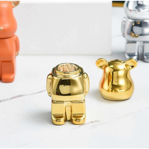 Tăm Gấu Bằng Sứ, Hũ tăm con gấu. Ống đựng tăm con gấu. Ống đựng tăm bông