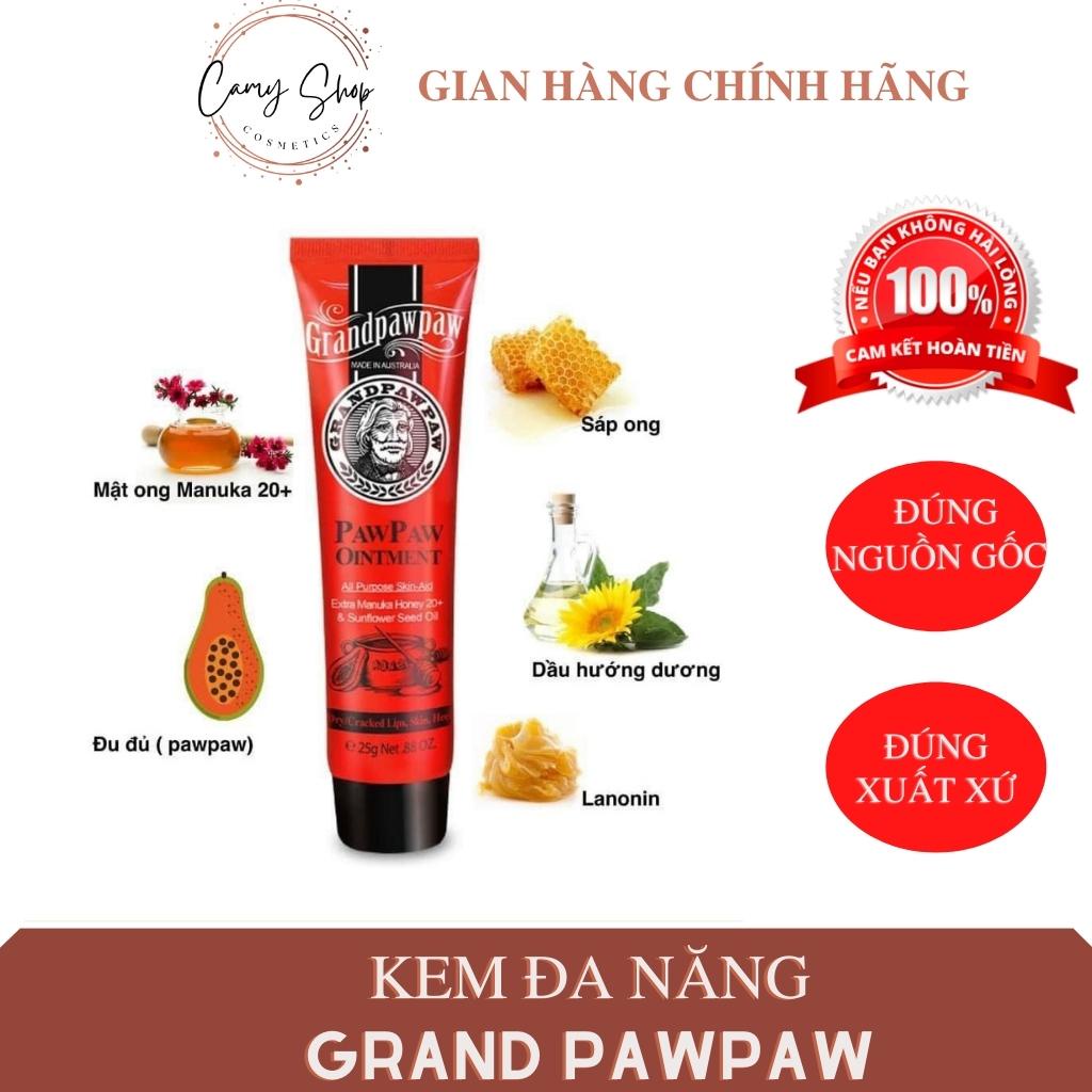 GRAND PAWPAW - 25g - KEM đa năng chứa mật ong MANUKA -bôi muỗi - dưỡng ẩm - đa năng