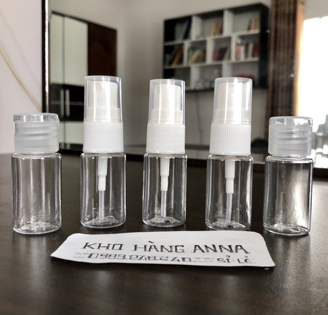 100 CHAI NHỰA TRONG SUỐT 10ML / 20ML NẮP BẬT NHỎ GiỌT- Combo 100 chai nắp bật nhỏ 10ml / 20ml - Chai chiết mỹ phẩm