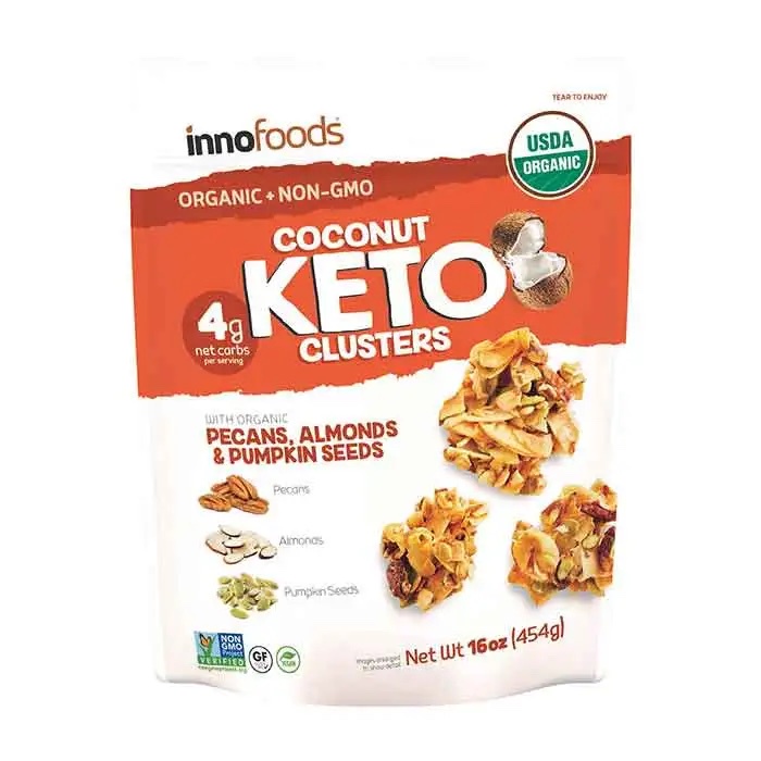 BÁNH DỪA PHỦ HẠT HỮU CƠ INNOFOODS ORGANIC COCONUT KETO CLUSTERS