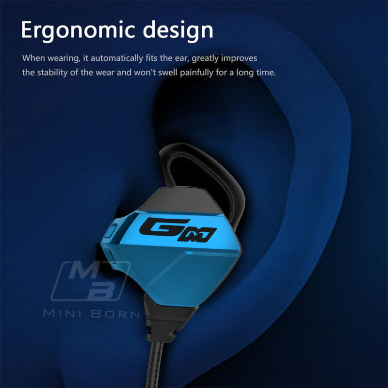 Tai nghe nhét tai G901 có dây và micro dùng để chơi game + cáp chuyển đổi cho máy tính/laptop