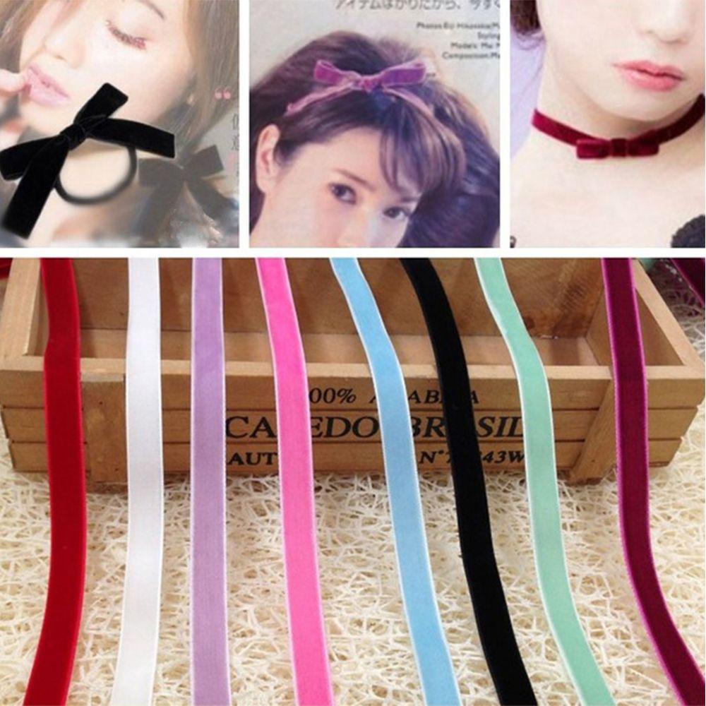 Cuộn Dây Ruy Băng Bằng Vải Nhung Dài 5 Yards Dùng Trang Trí Tiệc Cưới