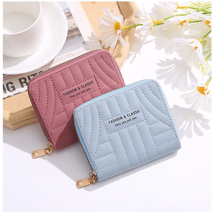 Ví Bóp nữ mini khóa kéo trần trám siêu xinh BAG U VMT32