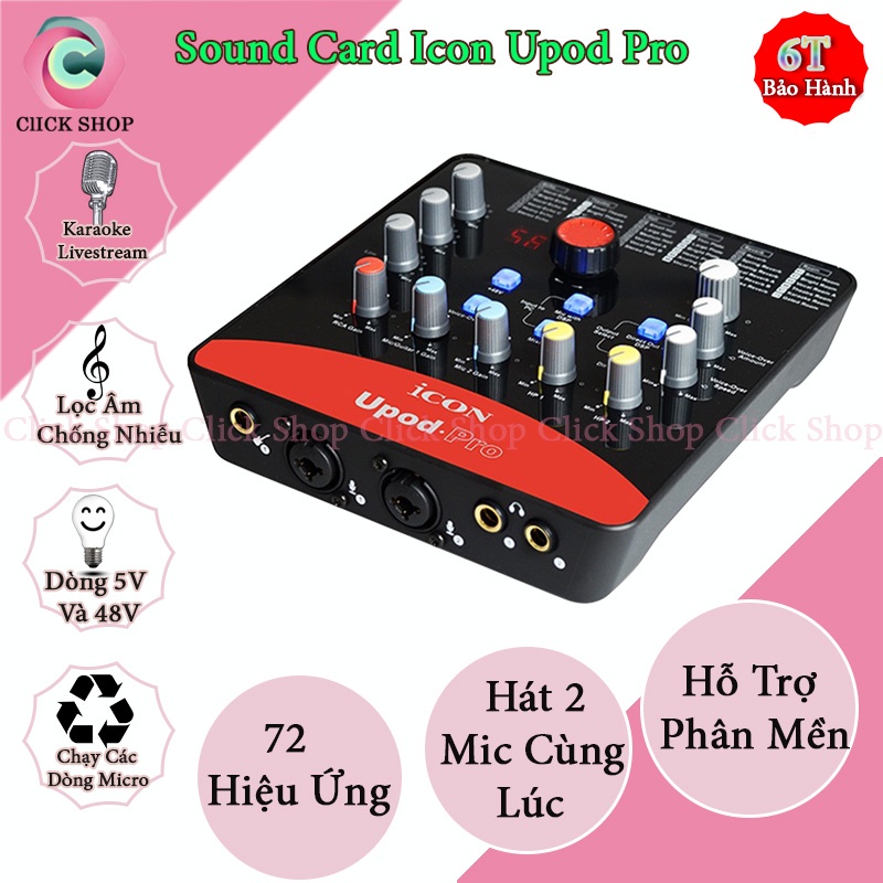 Chọn Bộ Combo Mic Thu Âm Hát Livestream Soundcard ICON UPOD PRO & Mic TAKSTAR PC K850 Thu Âm Điện Thoại Máy Tính