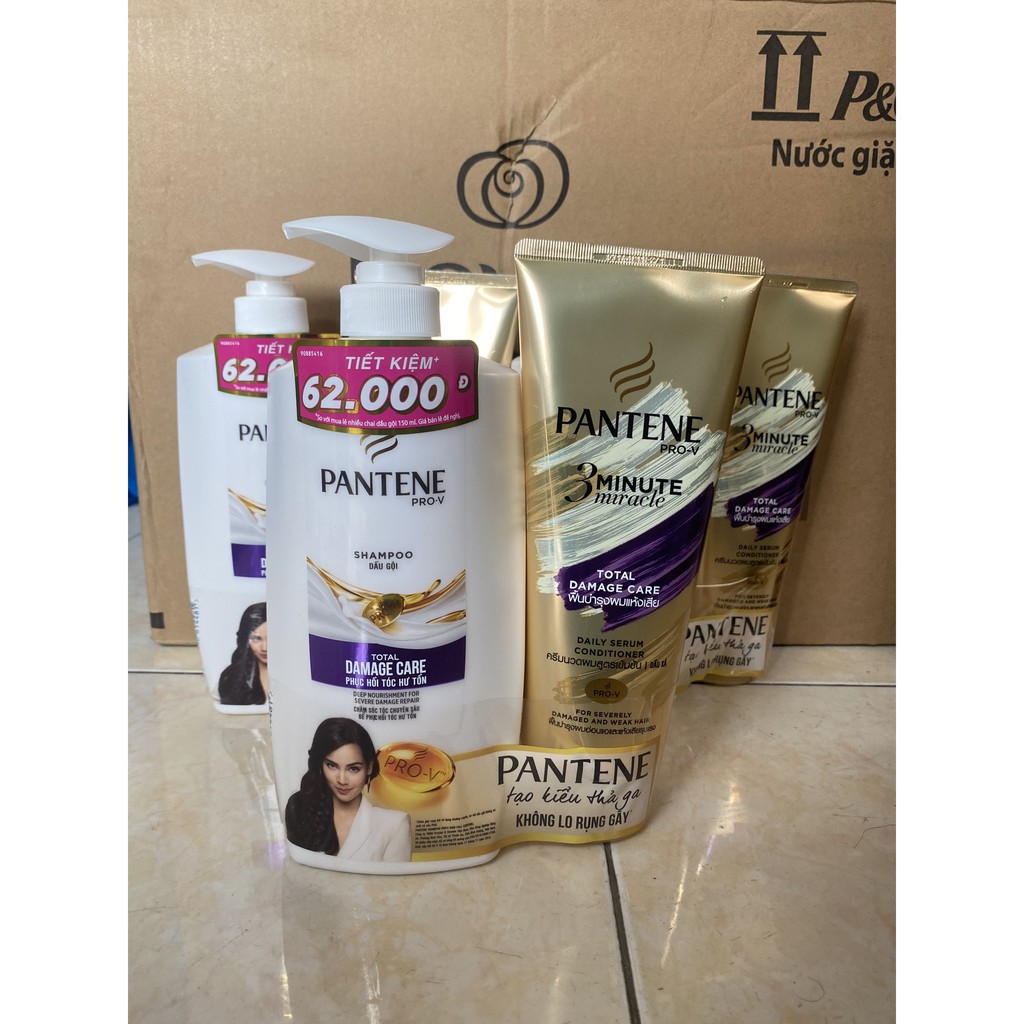 Bộ Dầu gội Pantene 900ML & Kem xả 3 phút diệu kỳ 300ML