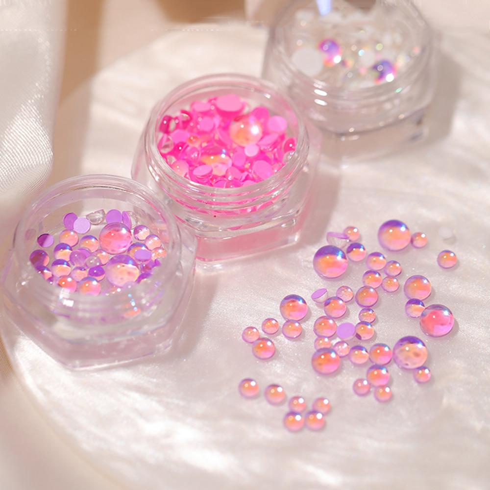 Vòng Tròn Bằng Da Pu Chất Lượng Cao|Túi Hạt Mắt Mèo Trong Suốt Màu Kẹo Ngọt