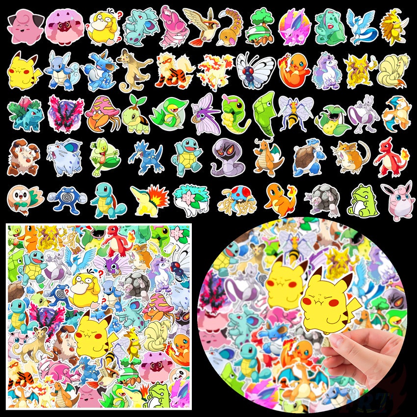 50Pcs/Set ☆ Pokémon Series 01 Funny Stickers ☆ DIY Fashion Waterproof Decals Doodle Graffiti Stickers