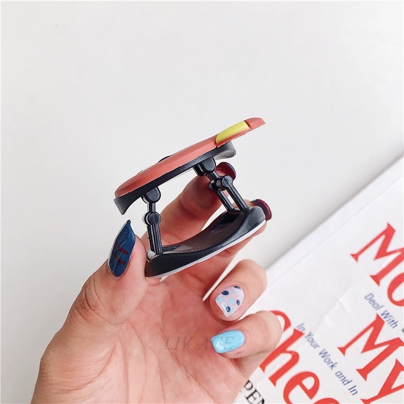 Giá Đỡ Điện Thoại Dạng Gập Bằng Silicon Hình Hoạt Hình 3D Dễ Thương