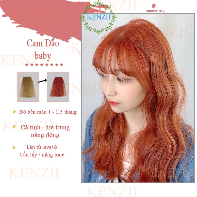 Thuốc Nhuộm Tóc Màu Cam Đào BABY ORANGE Kenzii ( Tặng Oxi + Tẩy )  Lên Từ Level 8 | BigBuy360 - bigbuy360.vn