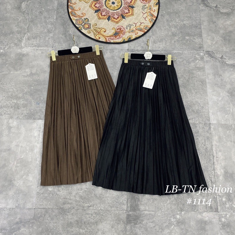 CHÂN VÁY XẾP LY DA LỘN CHẤT ĐEP