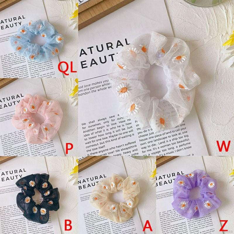 ☀️Buộc Tóc Vải Họa Tiết Hoa Cúc ☀️