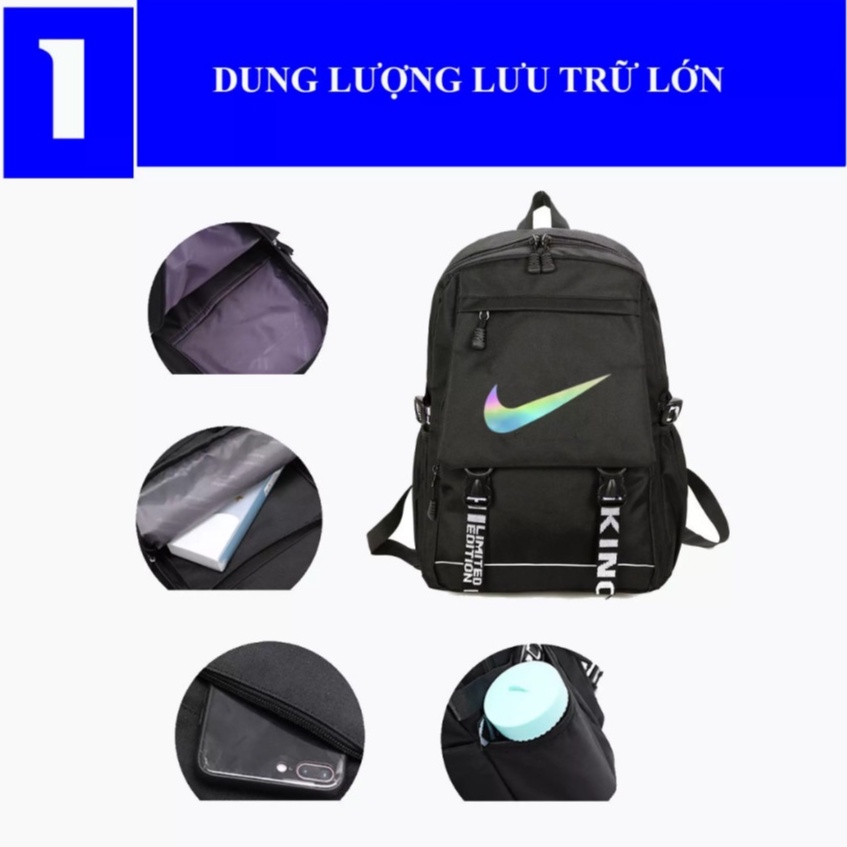 Balo Đi Học Ulzzang Thời Trang Korea Style Logo Phát Sáng, Có Ngăn Chống Sốc Laptop Chống Nước Dùng Đi Chơi & Du Lịch