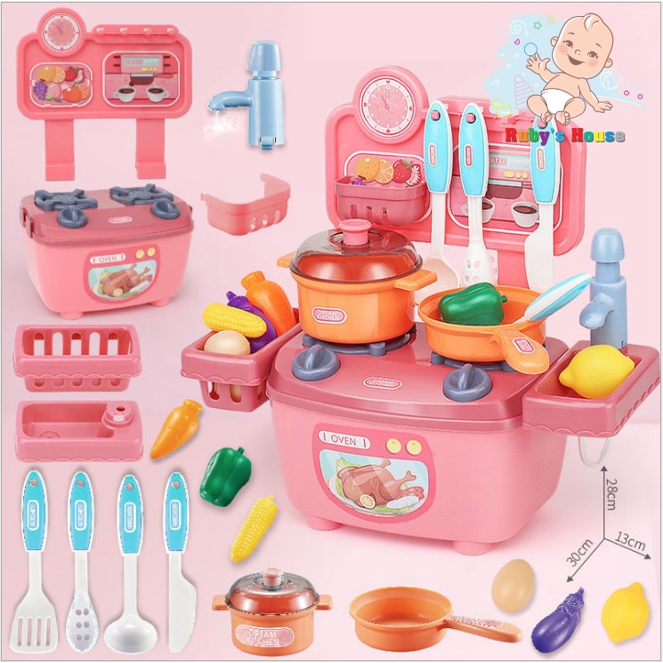 Bộ đồ chơi nhà bếp, nấu ăn nhiều chi tiết – Đồ chơi cho bé nhập vai, tăng độ tương tác – Nhựa Nguyên sinh an toàn