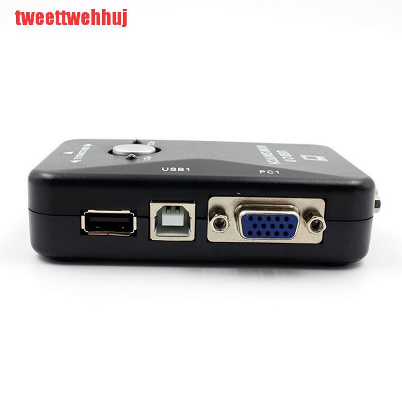 Hộp Chuyển Đổi 2 Cổng Usb Vga Kvm Cho Chuột Và Bàn Phím Máy Tính