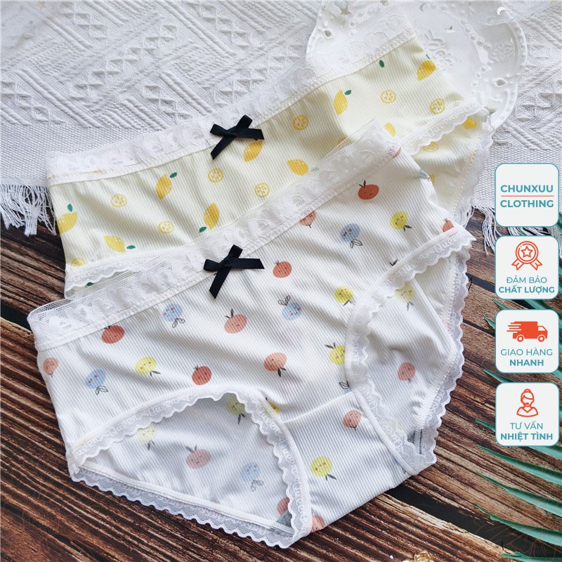 Quần lót nữ đúc su lạnh Chunxuu siêu mát phối ren nhiều họa tiết dễ thương ngọt ngào - Chunxuu QC23