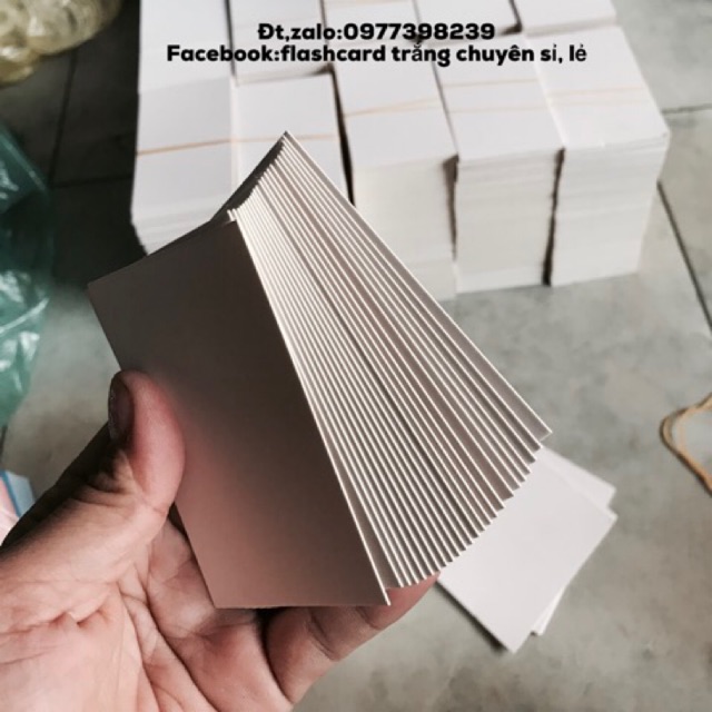 Flashcard thẻ học từ vựng tiếng anh nhật hàn trung cao cấp thẻ dày vừa vuông không đục