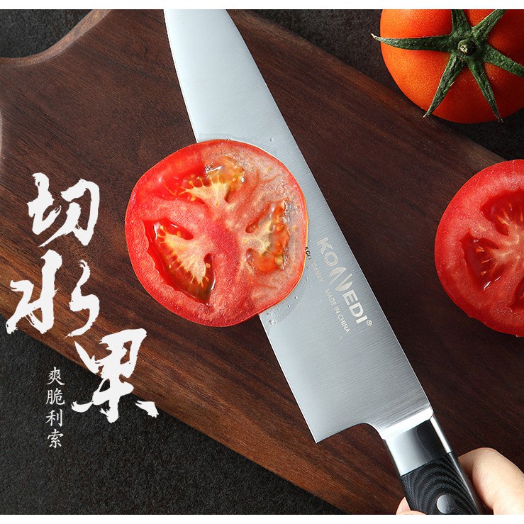 Dao đầu bếp đa năng tiêu chuẩn Châu Âu hàng nội địa Trung Quốc lưỡi dày 2.5mm
