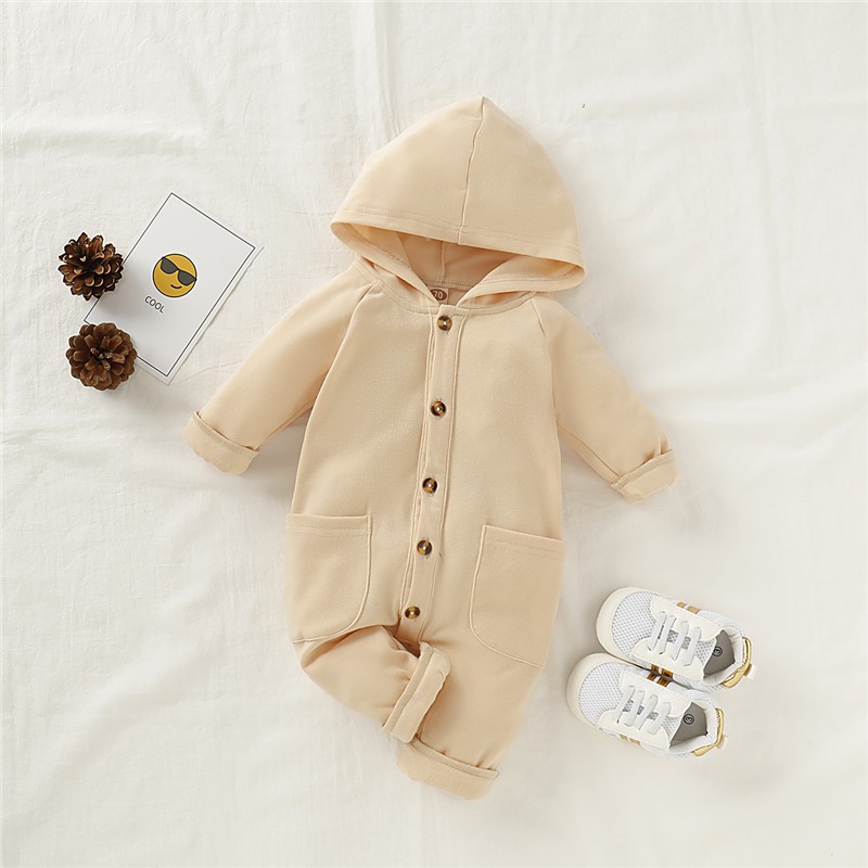 Jumpsuit Cotton Dài Tay Mikrdoo Cho Bé Trai 0-18 Tháng