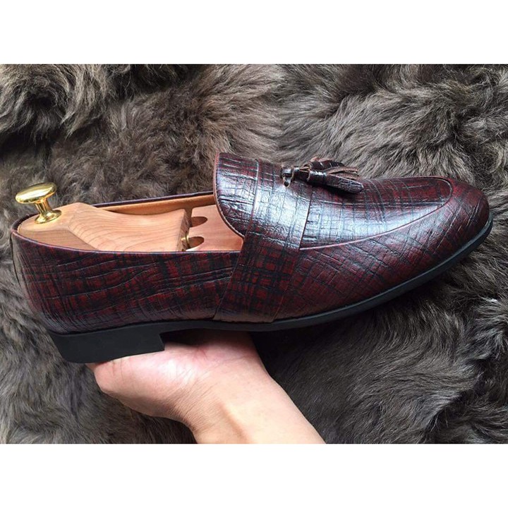 Giày tây nam da bò nơ chuông