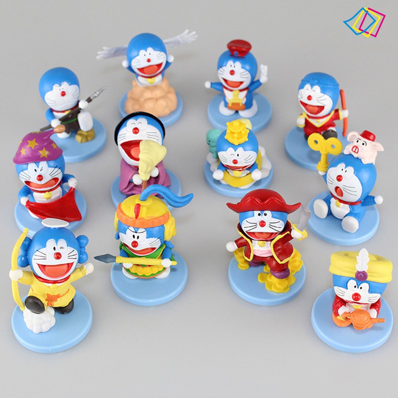 Bộ 6 Mô Hình Doraemon Dễ Thương Dùng Để Trang Trí Xe Hơi