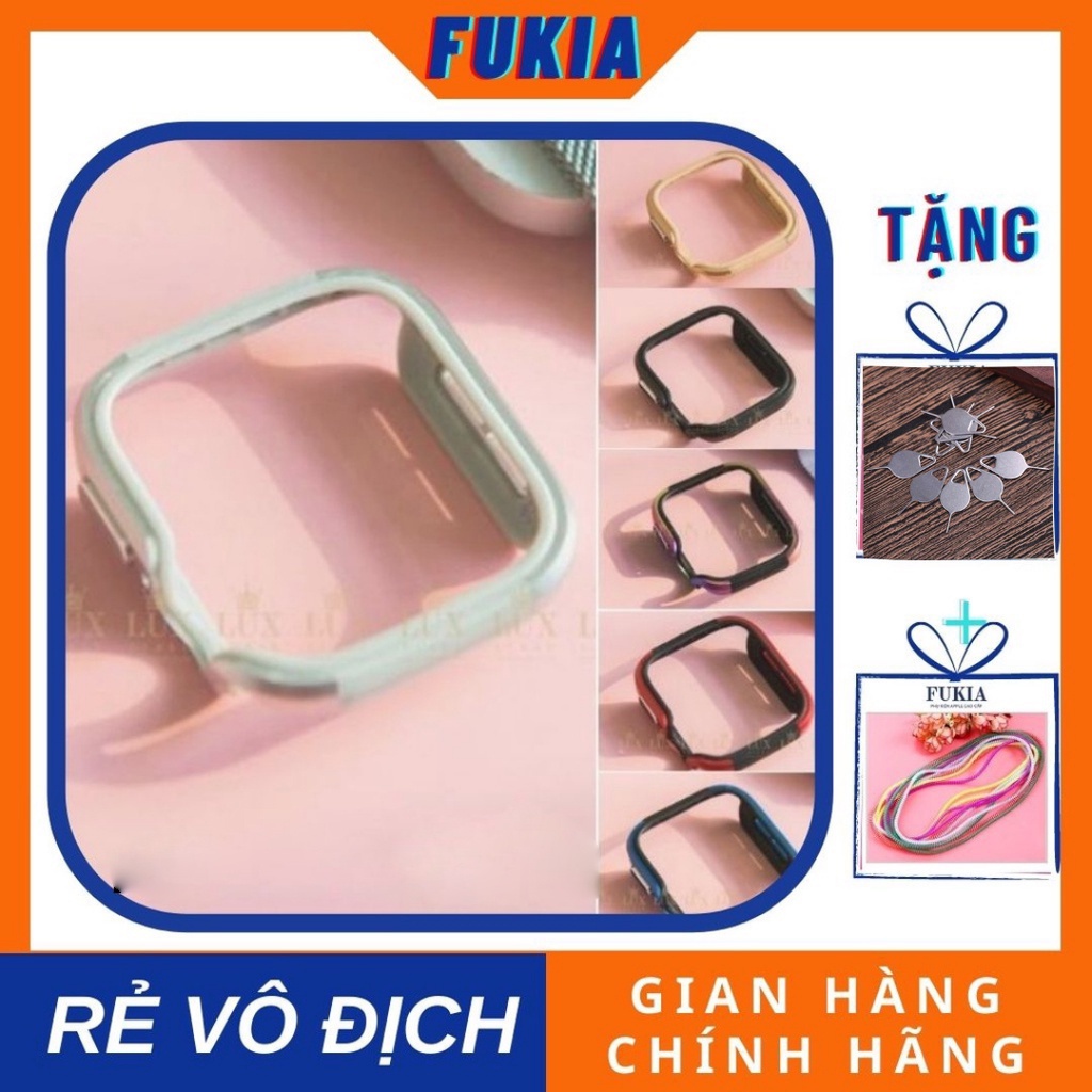 Ốp viền thép dành cho Apple Watch đồng hồ thông minh Series 1/2/3/4/5/6/SE size 38/40/42/44 mm