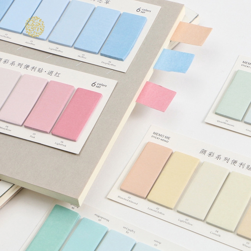 Xấp 120 miếng dán ghi chú trang trí hình chữ nhật tiện lợi đa năng