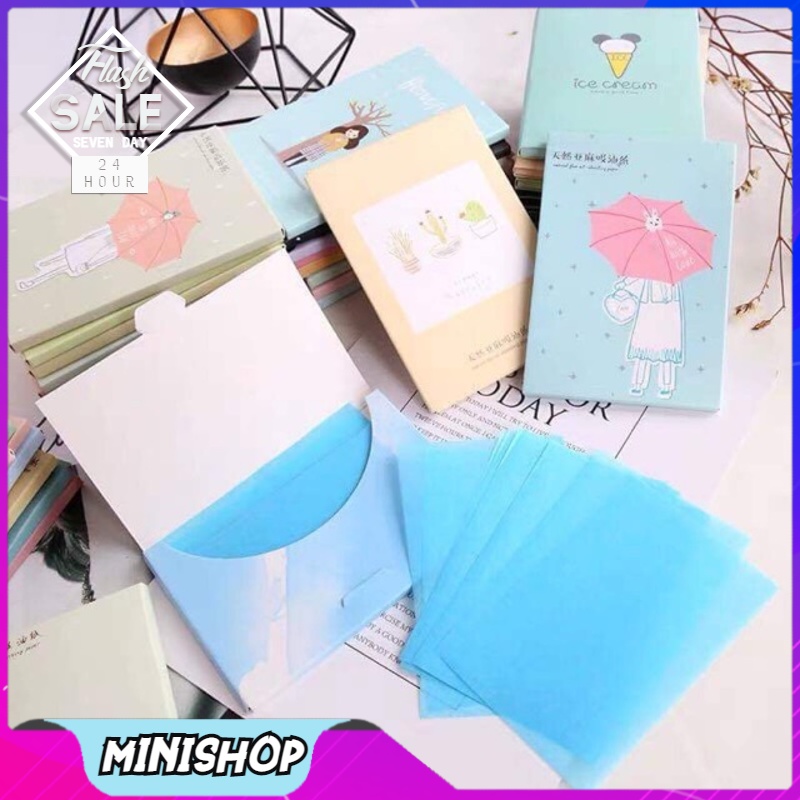 Gói 50 Tờ Giấy Thấm Dầu Cho Người Da Dầu MINISHOP H055