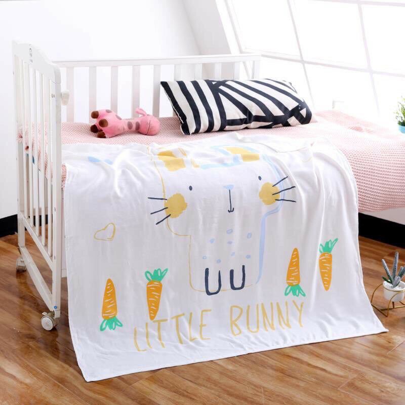 Chăn lụa cotton siêu mềm siêu mát, chăn Aden thoáng khí cho bé kích thước 1*1,2m