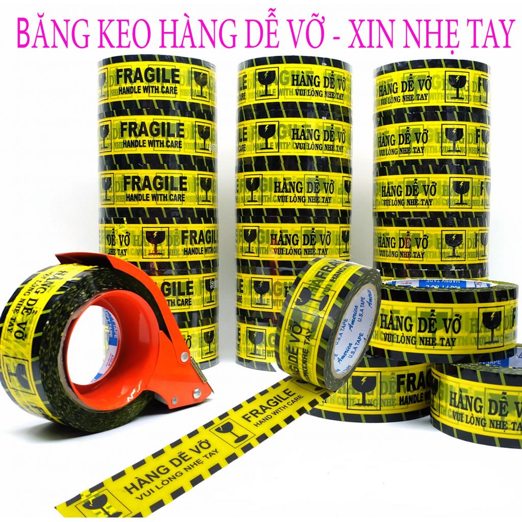 Băng keo hàng dễ vỡ chất lượng cao đóng gói hàng hóa - giá lẻ 01 cuộn 100 yard
