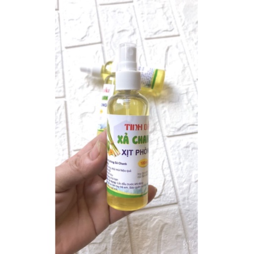 Tinh Dầu Xả Chanh Xịt Phòng Đuổi Muỗi Khử Mùi Lọ 100ml