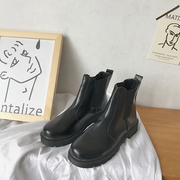 Boots cao cổ nữ Meimei T8.32 Giày bốt phong cách ulzzang kiểu dáng Chelsea boot chất liệu da PU | WebRaoVat - webraovat.net.vn