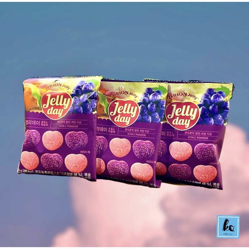 Kẹo Dẻo vị Đào và Nho | Jelly Day - Orion | 63g | KIN COI