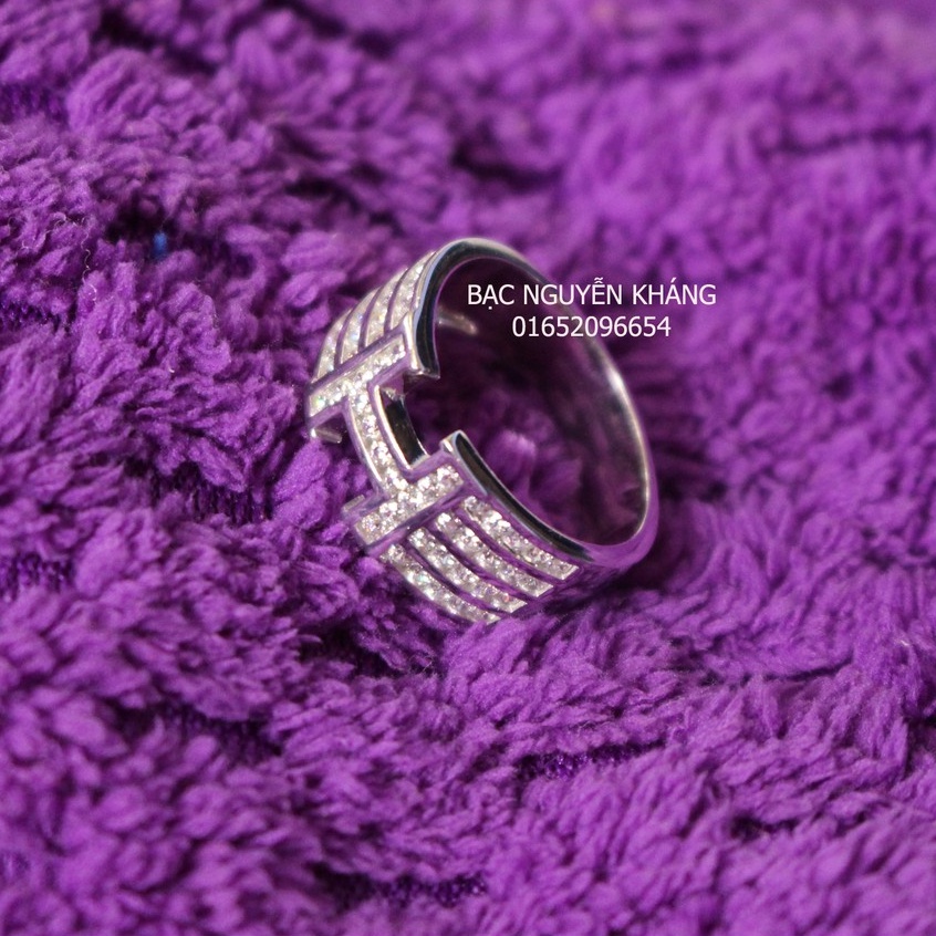 NHẪN BẠC NỮ NHẪN BẠC XI TRẮNG NHẪN CHỮ H