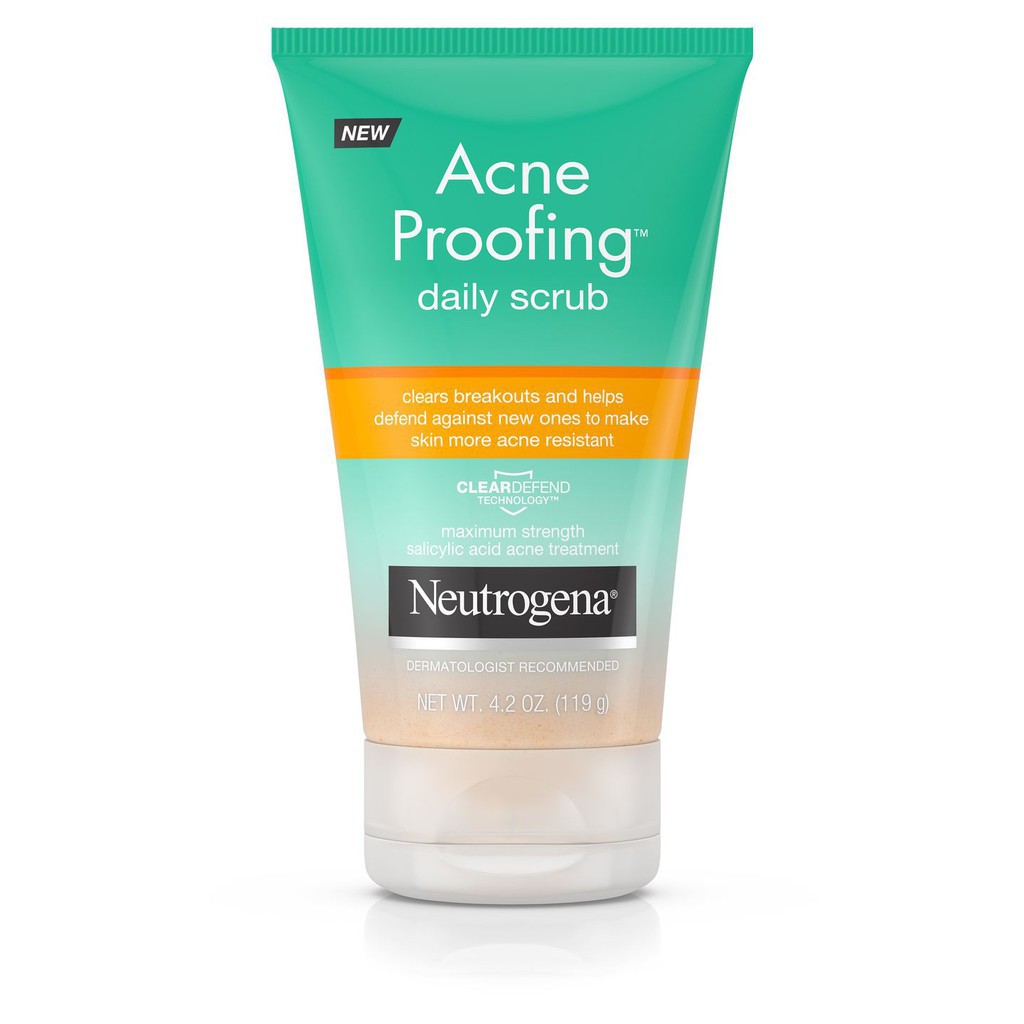 Sữa Rửa Mặt Neutrogena Acne Proofing Daily Scrub (119g) - skinsosoft