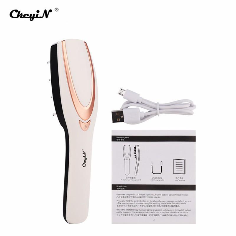 Lược chải tóc massage da đầu CkeyiN có đèn chiếu sáng