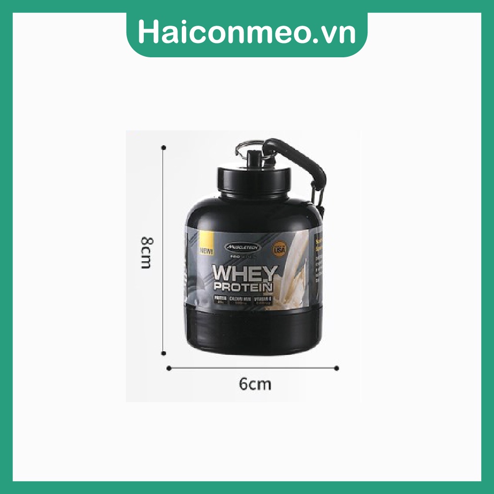 Bình đựng bột whey BCAA 30g móc khóa gym