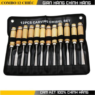 ❤️FREESHIP❤️ Bộ đục gỗ 12 món - mũi đục gỗ cầm tay - dao điêu khắc gỗ