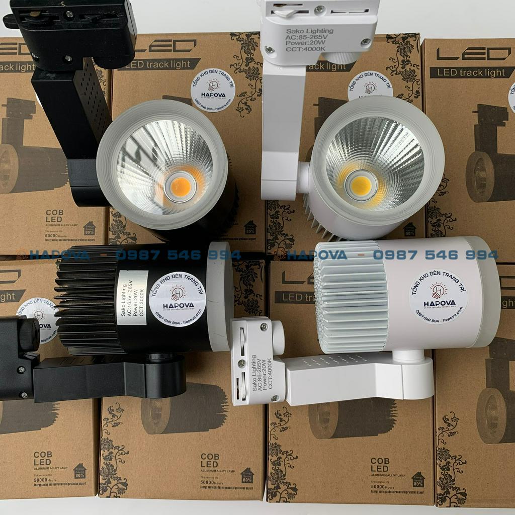 Đèn ray rọi công suất 12W, 20W HAPOVA XAVIA DR01
