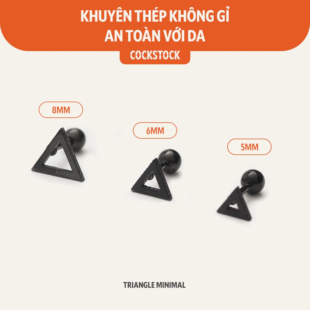 Khuyên tai minimal Tam giác (giá 1 chiếc)