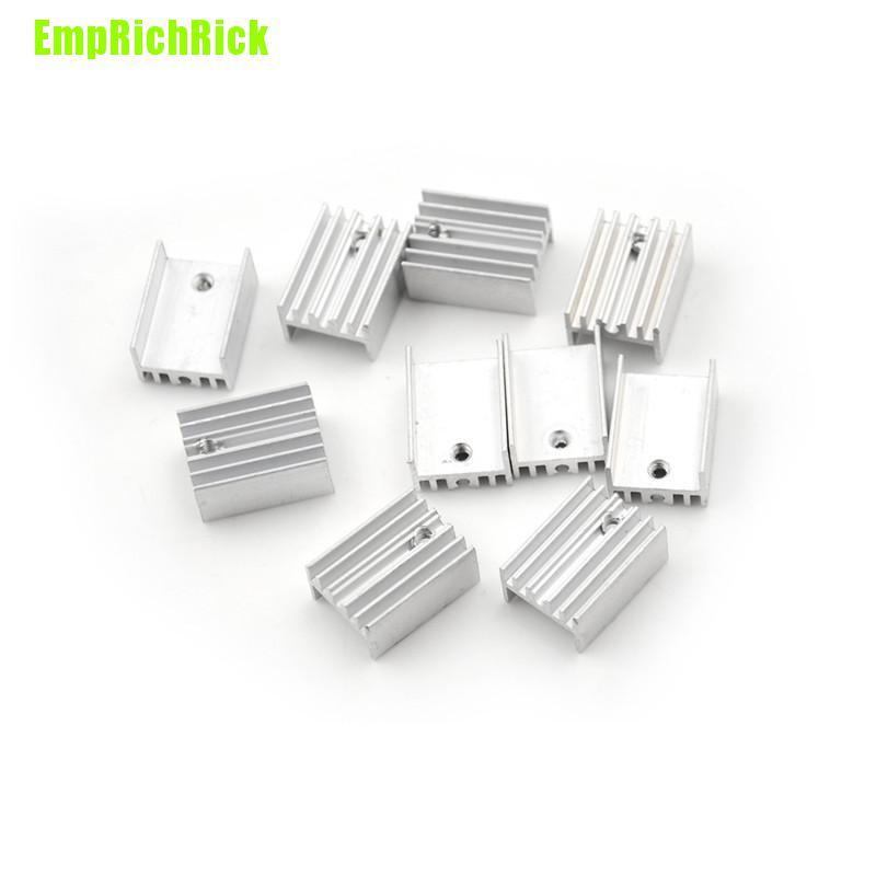 Set 10 Miếng Tản Nhiệt Bằng Nhôm Cho Bán Dẫn To-220 Transistor 20x15 X 10mm 0 0 0 0 0 0 0 0