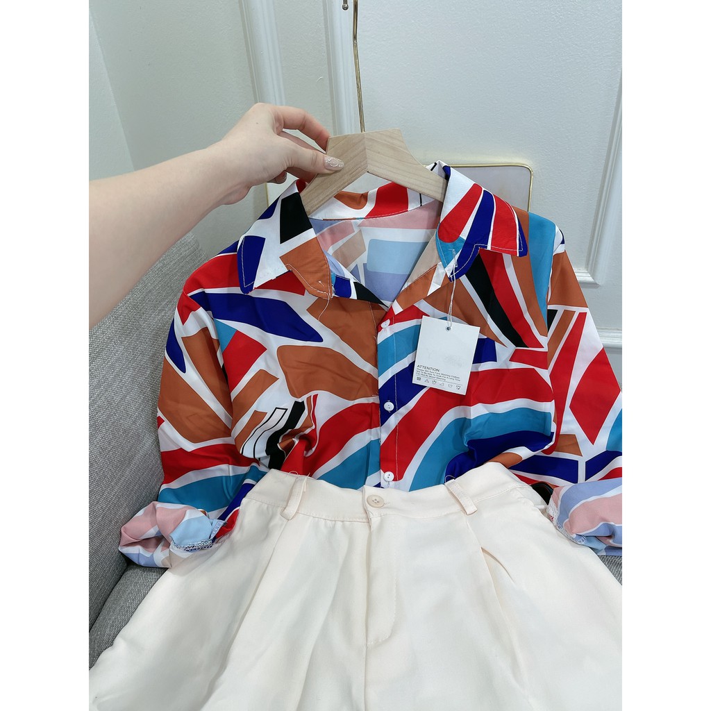 Set đồ nữ cá tính, set quần sóc áo sơ mi đi chơi sang chảnh mùa hè đẹp 8A00176 | BigBuy360 - bigbuy360.vn