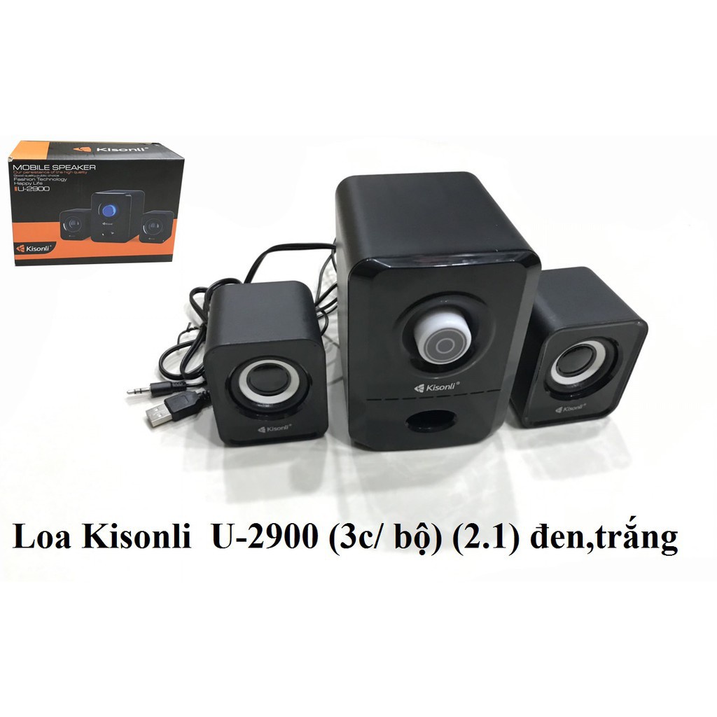 Loa máy tính 2.1 Kisonli U-2900 Âm thanh cực hay (Màu ngẫu nhiên)