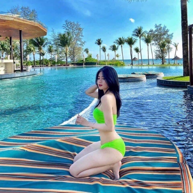 [HÀNG CAO CẤP - FORM CỰC CHUẨN] Bikini form áo ống dạ quang không dây sexy