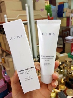 [SIÊU RẺ] Sữa Rửa Mặt Làm Trắng Da Hera White Program 50ml